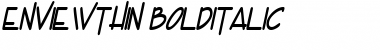 Download EnviewThin BoldItalic Font Title Preview