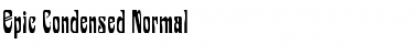 Download Epic Condensed Normal Font Title Preview