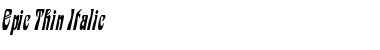 Download Epic Thin Italic Font Title Preview