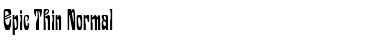 Download Epic Thin Normal Font Title Preview