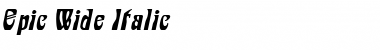Download Epic Wide Italic Font Title Preview