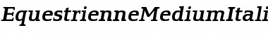 Download EquestrienneMediumItalic Roman Font Title Preview
