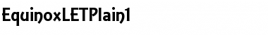 Download EquinoxLETPlain1 Regular Font Title Preview