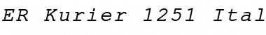 Download ER Kurier 1251 Italic Font Title Preview