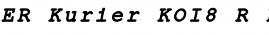 Download ER Kurier KOI8-R Bold Italic Font Title Preview