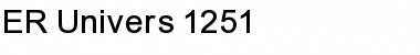 Download ER Univers 1251 Normal Font Title Preview