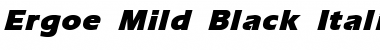 Download Ergoe-Mild Black Italic Font Title Preview
