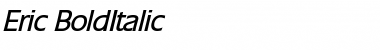 Download Eric BoldItalic Font Title Preview