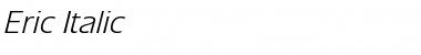 Download Eric Italic Font Title Preview