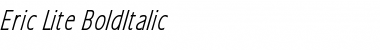 Download Eric Lite BoldItalic Font Title Preview