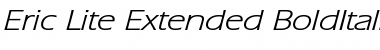 Download Eric Lite Extended BoldItalic Font Title Preview