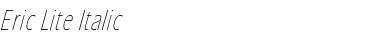 Download Eric Lite Italic Font Title Preview