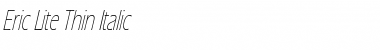 Download Eric Lite Thin Italic Font Title Preview