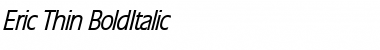Download Eric Thin BoldItalic Font Title Preview