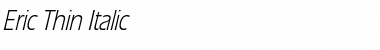 Download Eric Thin Italic Font Title Preview