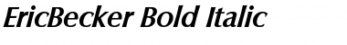 Download EricBecker Bold Italic Font Title Preview