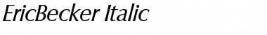 Download EricBecker Italic Font Title Preview