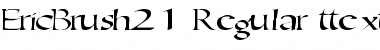 Download EricBrush21 Regular Font Title Preview