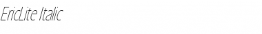 Download EricLite Italic Font Title Preview