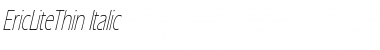 Download EricLiteThin Italic Font Title Preview