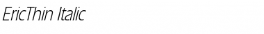 Download EricThin Italic Font Title Preview