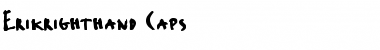 Download Erikrighthand Caps Font Title Preview