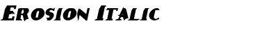 Download Erosion Italic Font Title Preview