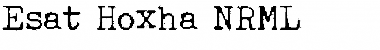 Download Esat Hoxha NRML Regular Font Title Preview