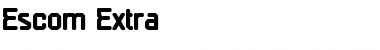 Download Escom-Extra Regular Font Title Preview