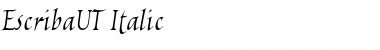 Download EscribaUT Italic Regular Font Title Preview
