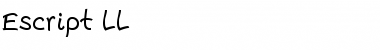 Download EscriptLL Regular Font Title Preview