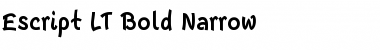 Download Escript LT BoldNarrow Regular Font Title Preview