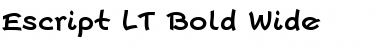 Download Escript LT BoldWide Regular Font Title Preview