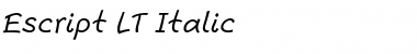 Download Escript LT Regular Italic Font Title Preview