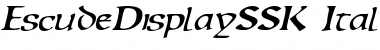 Download EscudeDisplaySSK Italic Font Title Preview