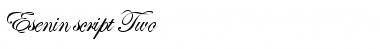 Download Esenin script Two Regular Font Title Preview