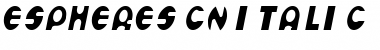 Download Espheres Cn Italic Italic Font Title Preview