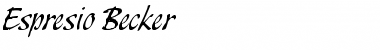 Download Espresio Becker Normal Font Title Preview