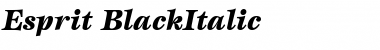 Download Esprit BlackItalic Font Title Preview