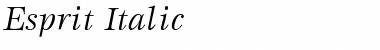 Download Esprit Italic Font Title Preview