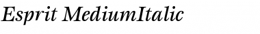 Download Esprit MediumItalic Font Title Preview