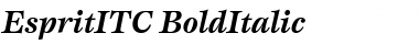 Download EspritITC Bold Italic Font Title Preview