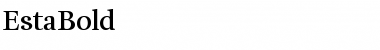 Download EstaBold Regular Font Title Preview