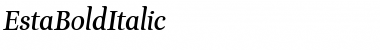 Download EstaBoldItalic Regular Font Title Preview