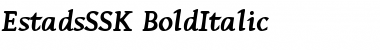 Download EstadsSSK BoldItalic Font Title Preview
