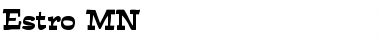 Download Estro MN Regular Font Title Preview