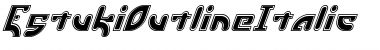Download EstukiOutlineItalic Regular Font Title Preview