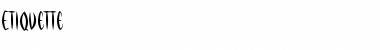 Download Etiquette Regular Font Title Preview