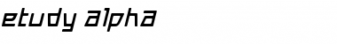 Download etudy alpha Regular Font Title Preview