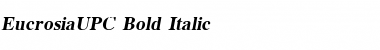 Download EucrosiaUPC Bold Italic Font Title Preview